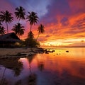 Sunset Serenity: A breathtaking oasis awaits in the secluded beaches of Tahiti