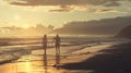 Sunset Serenity: A Cinematic Journey of Love and Reflection