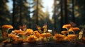 Sunset Serenity: Forest Glows with Sunflowers and Butterflies