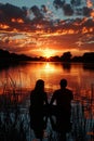 Sunset Serenity: Love blossoms in the glow of a breathtaking sunset