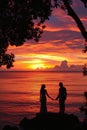 Sunset Serenity: Love blossoms in the glow of a breathtaking sunset