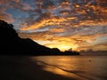 Sunset in Seychelles Royalty Free Stock Photo