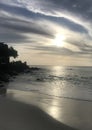 Sunset in the Seychelles Royalty Free Stock Photo