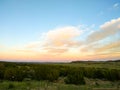 Sunset shadow evening contrast clouds Royalty Free Stock Photo