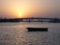 Sunset at Sharjah Corniche Royalty Free Stock Photo