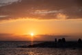 Sunset at Shirahama Beach in Wakayama Prefecture, Japan Royalty Free Stock Photo