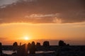 Sunset at Shirahama Beach in Wakayama Prefecture, Japan Royalty Free Stock Photo