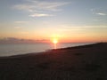 Sunset on Shoreham beach East Sussex