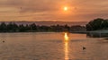 Sunset at Shoreline lake