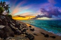 North Shore Hawaii Sunset Royalty Free Stock Photo