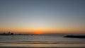 Sunset shot at blue hour at beach from, shot at summer night Royalty Free Stock Photo