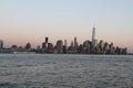 Sunset shot of New York City Skyline Royalty Free Stock Photo