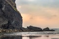 ruby beach sea stacks and rock formations Royalty Free Stock Photo