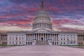 Sunset shot of The United States Capitol Building in Washington, DC. USA American landmark Royalty Free Stock Photo