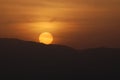Sunset showing sunspots on the sun Royalty Free Stock Photo