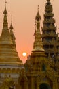 Sunset at Shwedagon Pagoda