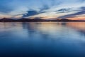 Sunset at Sibenski zaljev bay near Sibenik, Croat