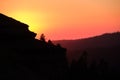 Sunset at Sierra Nevada mountains in California Royalty Free Stock Photo