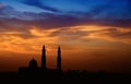 Sunset silhouette mosque