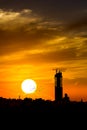 Sunset silhouette photography skyline