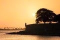 Sunset silhouette San Juan