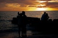 Sunset Silhouettes on the Beach