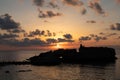 Sunset silhouettes in southern Italy