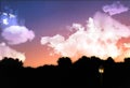 Sunset Silhouettes and Street Lamp