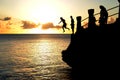 Sunset silhouettes at Taga Beach, Tinian