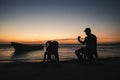 Sunset and silhouttes in Cabo de la Vela