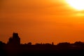 Sunset Sillouette with Grain Elevator