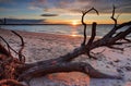 Sunset Silver Beach, Australia Royalty Free Stock Photo