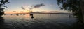 Sunset on Silver Lake Sand Dunes Panoramic