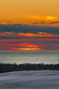 Sunset at Silver Lake State Park, Michigan in summer Royalty Free Stock Photo