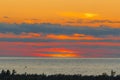 Sunset at Silver Lake State Park, Michigan in summer Royalty Free Stock Photo