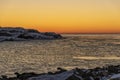 Sunset at Skagerrak in winter