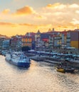 Sunset Old Town Porto skyline