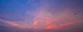 Sunset sky. Abstract nature background. Dramatic blue and orange, colorful clouds at twilight time Royalty Free Stock Photo