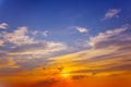 Sunset sky background. Dramatic skyes texture Royalty Free Stock Photo