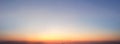 Sunset sky background. Panoramic view of sunset sky. Royalty Free Stock Photo