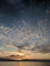 Sunset skies in Grand Marais Michigan Royalty Free Stock Photo