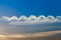 Sunset sky with beautiful cirrus clouds