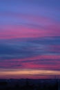sunset sky with beautiful clouds over the Istanbul Royalty Free Stock Photo