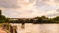 Sunset and sky at the Chattahoochee River in Columbus, Georgia, The United State - September Royalty Free Stock Photo