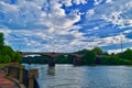 Sunset and sky at the Chattahoochee River in Columbus, Georgia, The United State - September Royalty Free Stock Photo