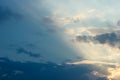 Sunset sky with clouds. Royalty Free Stock Photo
