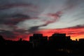 Sunset Sky Clouds Dusk Winter Melbourne Horizon