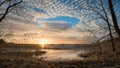 Sunset sky and clouds landscape