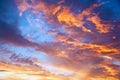 Sunset sky color clouds Royalty Free Stock Photo