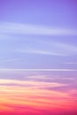 Sunset sky colours - blue, yellow, orange, purple, red, maroon Royalty Free Stock Photo